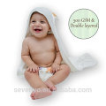 Hooded with bear ears organic 100% bamboo high quality super fluffy baby bath towel